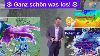 Das Wichtigste in Kürze Ganz schön was los Schneetiefs  Westdrift  Polarwirbel  SchneePotential [upl. by Annoirb]