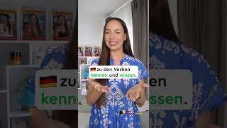 KENNEN vs WISSEN Deutsch lernen  Grammatik  Wortschatz  learn German shorts deutschlernen [upl. by Endo]