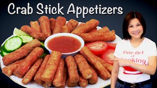 Crispy Fried Crab Stick Appetizers  Finger Food  Quick and Easy Recipe  油炸蟹柳条開胃菜 [upl. by Essyle]