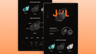 Responsive Website Using HTML CSS amp JavaScript  Headphones Website [upl. by Sinnard]