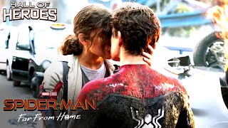 Peter And MJs First Kiss  SpiderMan Far From Home  Hall Of Heroes [upl. by Asilat]