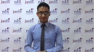 Few words of Mr Gopal Basnet about JANBI quotA Banking Certification Coursequot [upl. by Llehcor]