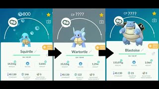 Squirtle evolves into Watrortle and into Blastoise in Pokemon GO [upl. by Einnoc]