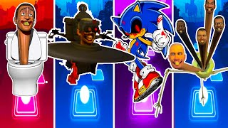 BUZZSAW SKIBIDI vs SONIC EXE vs STRIDER SKIBIDI vs SKIBIDI TOILET [upl. by Dranreb]