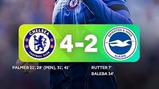 chelsea vs brighton 42 Highlights Premier LeagueCPalmer super hat trick goalchelseapremierleague [upl. by Bonne]