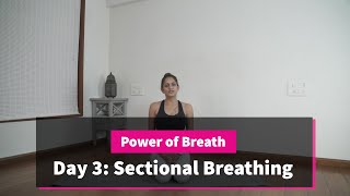 Pranayama Day 3 of 21  Power of Breath Sectional Breathing [upl. by Nired]