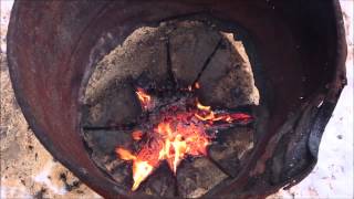 Stump burn using the log torch method 2015 [upl. by Tedi]