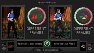 Sprite Comparison of Mortal Kombat 3 Sega Genesis vs SNES Side by Side Comparison [upl. by Elleiad415]