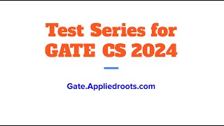 Test Series for GATE CS 2024  GATE APPLIED COURSE [upl. by Rfinnej]