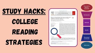 College Reading Strategies How to Read Journal Articles [upl. by Darwin]