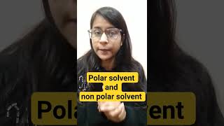 Diffrence between polar and nonpolar solvent chemistry shorts [upl. by Sac274]