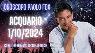 Acquario ♒️ LOroscopo di Paolo Fox  1 Ottobre 2024  Martedì senza infamia e senza lode [upl. by Llerut]