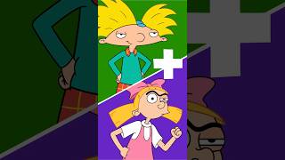 Hey Arnold’s Arnold and Helga Pataki Character Mashup shorts [upl. by Nwahser]