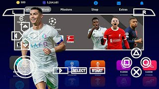 eFootball PES 2024 PPSSPP Patch Team UCL amp Arab League Cemera Ps5 [upl. by Ahsertal]