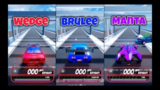 Wedge VS Brulee VS Manta 2024 Additional Fastest Speed Test in Roblox Jailbreak [upl. by Ykcim415]