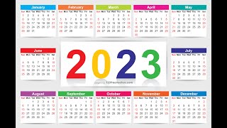 2023 Calendar Free Download  123FreeVectors [upl. by Ahtanamas]