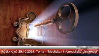 Radio Ključ 29102024 Tema  quotMedijska i informacijska pismenostquot [upl. by Ettenhoj]