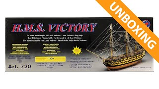 Mantua 720 Victory ship model kit unboxing [upl. by Zalea]