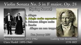 Beethoven Violin Sonata No 5 Grumiaux amp Haskil 1957 ベートーヴェン ヴァイオリンソナタ第5番 グリュミオー [upl. by Koral]