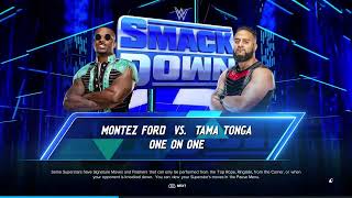 Smackdown  Bloodline Tama Tonga VS Montez Ford WWE 2K24 [upl. by Eberto]