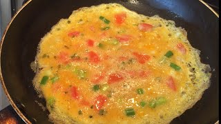 How to make a omelette EASY QUICK amp DELICIOUS Tomato onion Cheese Healthy source Protein [upl. by Cirle173]