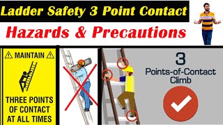 Ladder Safety 3 Point Contact  How we can Maintain Three3 Point Contact  HindiUrdu [upl. by Scarlet]