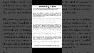 Wonder Of Science  wonder of science ka essay  essay of wonder science asfuturestudy shorts [upl. by Adnirak]