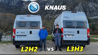 ✅️ Comparativa furgonetas camper KNAUS BoxStar Tamaño L3H3 vs L2H2 ¿Cuál comprar en 2023 [upl. by Marrin830]