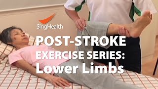 PostStroke Exercises Part 2 Lower Limb [upl. by Aimahs]