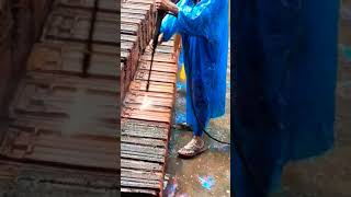 Roofing tiles washing buildingmaterial wood roof construction rooftiles [upl. by Kjersti]