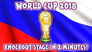 🏆KNOCKOUT STAGE in 2 MINUTES  WORLD CUP 2018🏆 Parody Goals Highlights [upl. by Nylssej671]