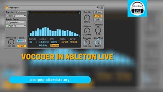 Tutorial Vocoder in Ableton Live [upl. by Lubet]