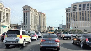 Driving Downtown 4K  Las Vegas Strip 2  USA [upl. by Meehan574]