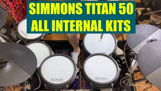 Simmons Titan 50 Electronic Drum Set  All Internal Sounds  No Talking [upl. by Ethbin]