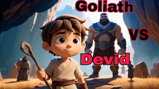 Goliath vs Devid Bible Stories explanation cartoon stories bible videos [upl. by Maegan786]