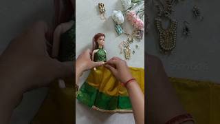 DIY Barbie doll saree making and draping shorts [upl. by Barret581]