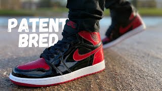 I Guess They Had To Do This Jordan 1 Patent Bred Review amp On Foot [upl. by Ailuj608]