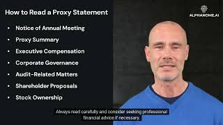 Understanding SEC Proxy Statements [upl. by Anilad414]