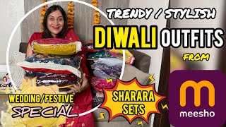 Festive special outfits from MEESHO😍Must have for DIWALI🪔 Latest Collection [upl. by Arratoon122]