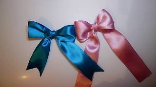 ✿DIY satin ribbon 15 ✿ بابيون بدون لا خيط ولا ابرة تحتاجو لشريط ساتان و فقط ✿ [upl. by Aisac]