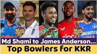 Top Bowlers for KKR in IPL Mega Auction 🌟 KKR Bowling Line Strategies for IPL 2025 [upl. by Nell]