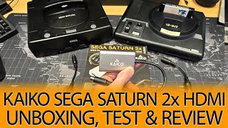 Kaico Sega Saturn amp Mega Drive Genesis x2 HDMI Adapter Amazon Product Unboxing Testing and Review [upl. by Pownall]