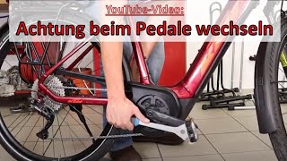 Pedale wechseln beim EBike und Fahrrad [upl. by Eltsirc]