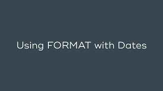 Using FORMAT with Dates in SQL [upl. by Nalced]