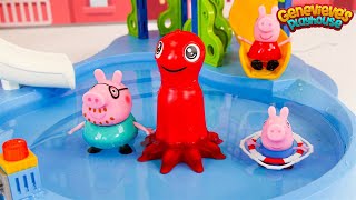 Peppa Pig Get a New Pool amp Paw Patrol Hot Day Toy Videos for Kids [upl. by Brittney]