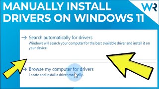 How to manually install drivers on Windows 11 [upl. by Rosemaria]