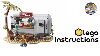 LEGO Instruction  Bricklink 910030  Snack Shack [upl. by Sirmons606]