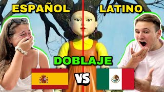 🇪🇸 REACCIÓN a DOBLAJE LATINO vs ESPAÑOL 🇲🇽 JUEGO del CALAMAR 😱 SQUID GAME muy épico [upl. by Ahsurej]