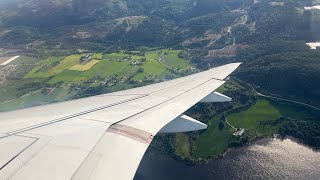 4K Full Flight  KLM Cityhopper E195E2 Amsterdam to Oslo [upl. by Kcarb]