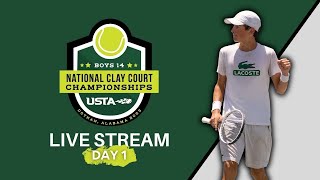 USTA Boys 14 National Clay Court Championships 2023  Day 1 [upl. by Harrietta]